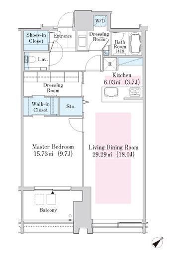 ラ・トゥール新宿ガーデン　2604号室　間取り