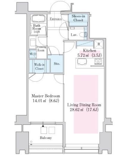 ラ・トゥール新宿ガーデン　2622号室　間取り