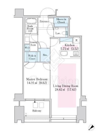 ラ・トゥール新宿ガーデン　2922号室　間取り