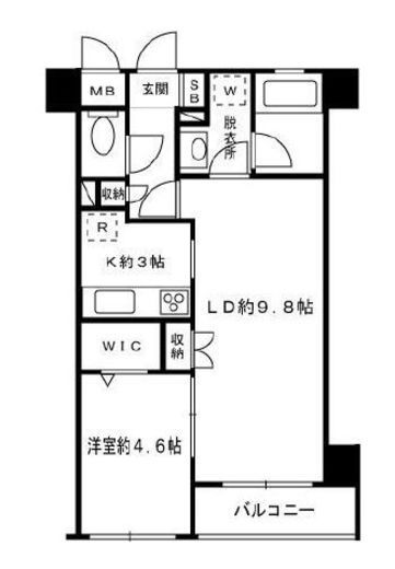 アトラスタワー西早稲田　502号室　間取り