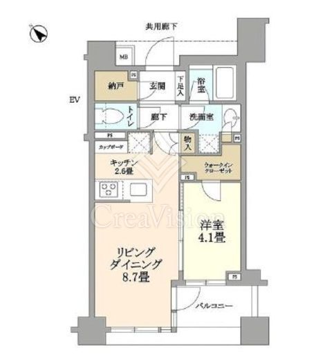 ブリリア武蔵小山id　903号室　間取り