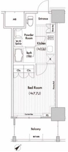 ヒューリック荏原　506号室　間取り