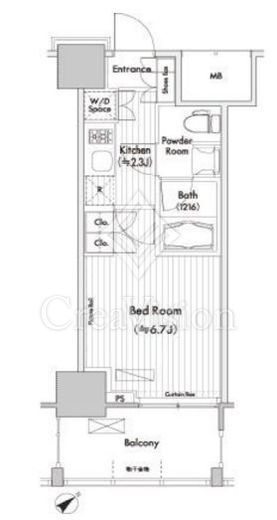 ヒューリック荏原　602号室　間取り