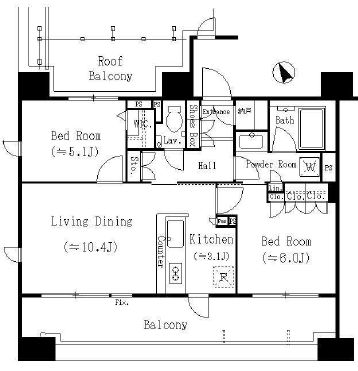 シェフルール西早稲田ラヴィーナ　501号室　間取り