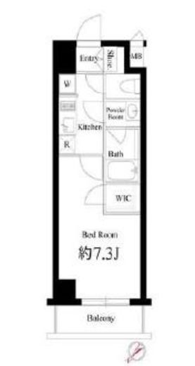 ハーモニーレジデンス新宿イースト　409号室　間取り