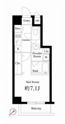 ハーモニーレジデンス新宿イースト　607号室　間取り