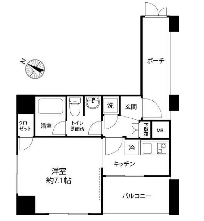 パレステュディオ飯田橋　1001号室　間取り