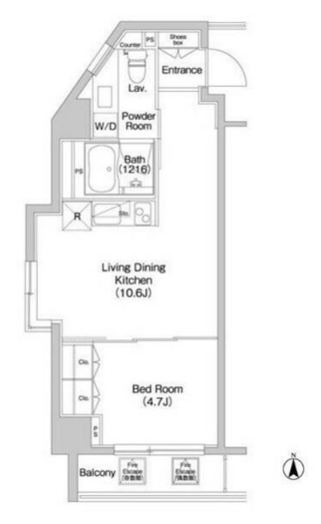 コンフォリア西新宿　601号室　間取り