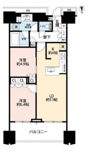 富久クロスコンフォートタワー(Tomihisa Cross) 　2219号室　間取り