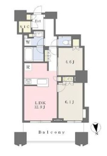 富久クロスコンフォートタワー(Tomihisa Cross) 　4121号室　間取り