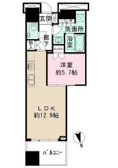 富久クロスコンフォートタワー(Tomihisa Cross) 　519号室　間取り