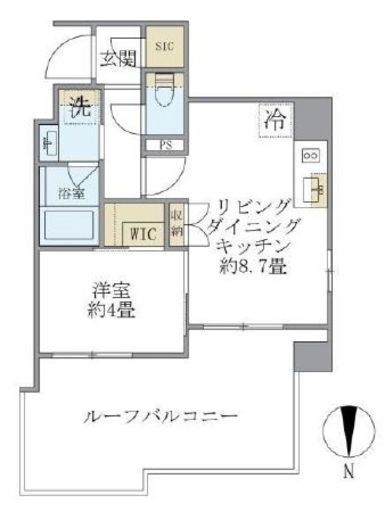 富久クロスコンフォートタワー(Tomihisa Cross) 　2519号室　間取り