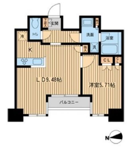 KDXレジデンス東新宿　1406号室　間取り