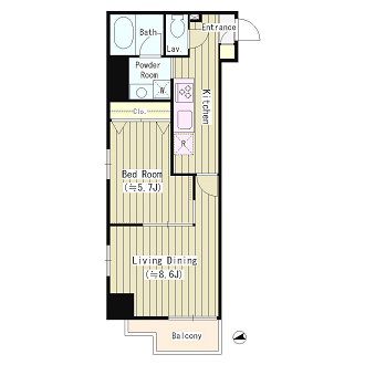 ルミナス神楽坂　501号室　間取り
