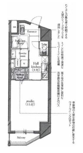 シティインデックス武蔵小山　6F1号室　間取り