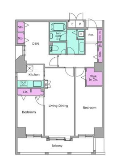 プライムゲート飯田橋　603号室　間取り