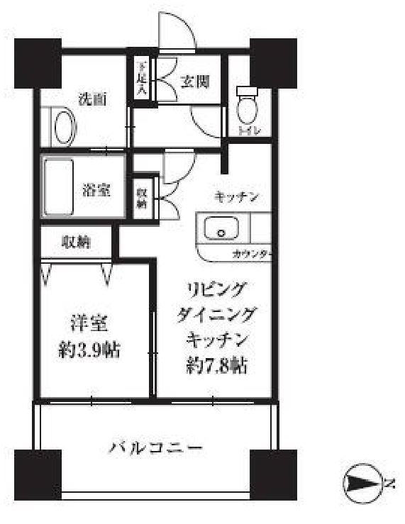 ＨＦ西新宿レジデンスＷＥＳＴ　902号室　間取り