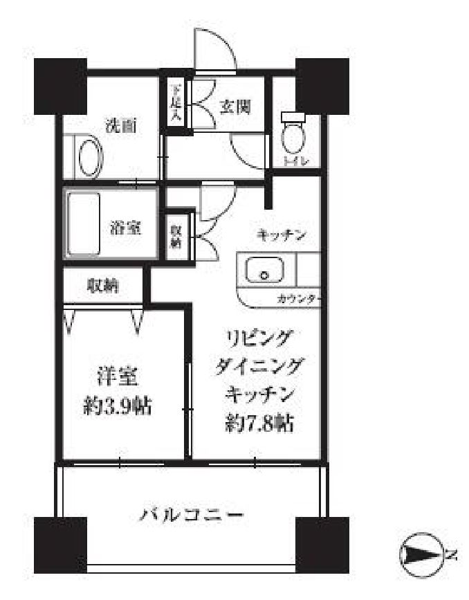 ＨＦ西新宿レジデンスＷＥＳＴ　804号室　間取り