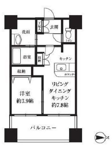 HF西新宿レジデンスウエスト　204号室　間取り