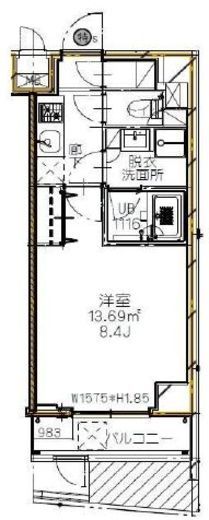 S-RESIDENCE新宿イースト　502号室　間取り