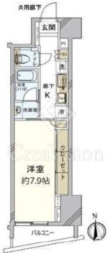 パークリュクス新宿御苑前ｍｏｎｏ　1202号室　間取り