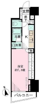 パークリュクス新宿御苑前ｍｏｎｏ　502号室　間取り