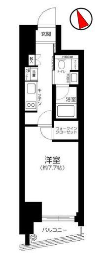 パークリュクス新宿御苑前mono　503号室　間取り