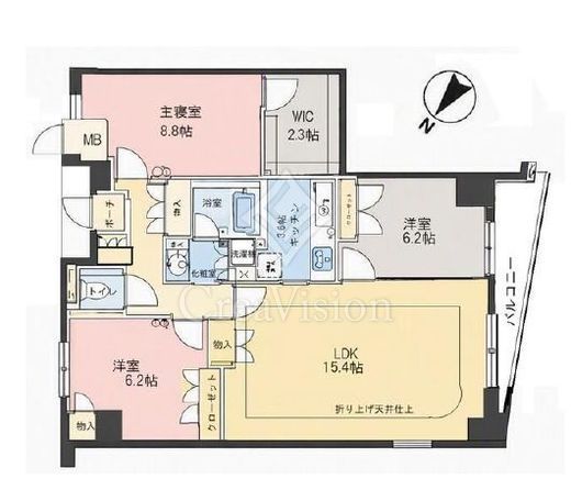 ディアナガーデン恵比寿　1001号室　間取り
