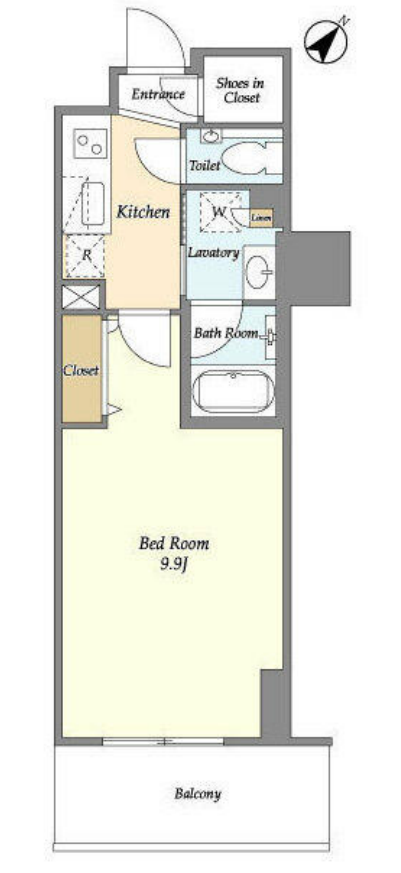 フロンティア新宿タワー　1811号室　間取り