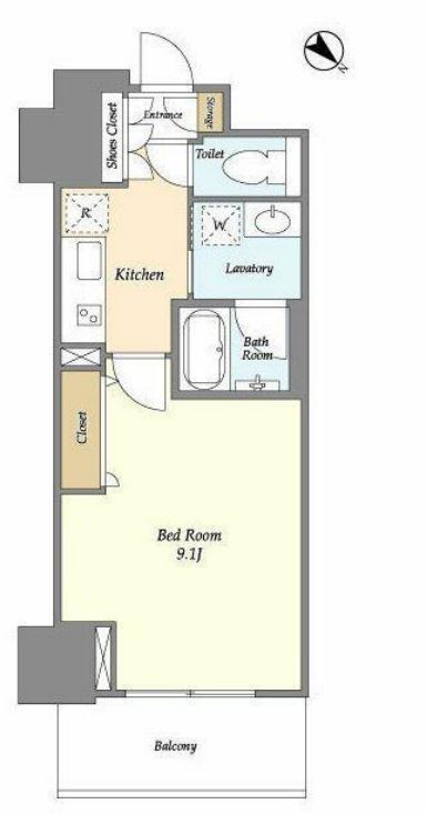 フロンティア新宿タワー　804号室　間取り