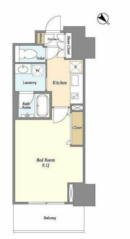 フロンティア新宿タワー　1507号室　間取り