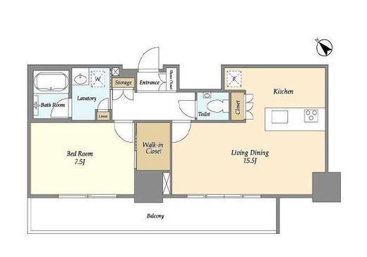 フロンティア新宿タワー　1015号室　間取り