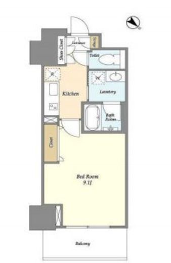 フロンティア新宿タワー　1508号室　間取り