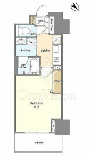フロンティア新宿タワー　1802号室　間取り