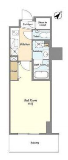 フロンティア新宿タワー　1811号室　間取り