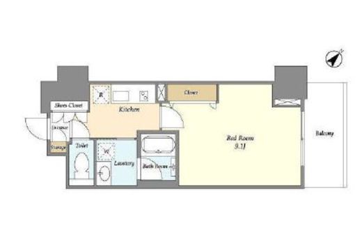フロンティア新宿タワー　2202号室　間取り