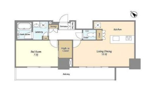 フロンティア新宿タワー　715号室　間取り