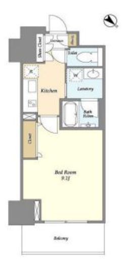 フロンティア新宿タワー　804号室　間取り
