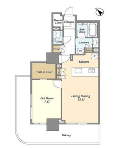 フロンティア新宿タワー　814号室　間取り