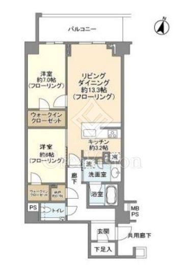 ブランズ渋谷常盤松　406号室　間取り