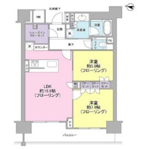 ブランズ渋谷常盤松　603号室　間取り
