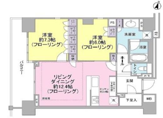 ブランズ渋谷常盤松　804号室　間取り
