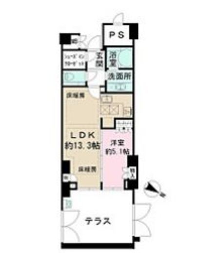 パークハウス高田馬場公園アーバンス　105号室　間取り