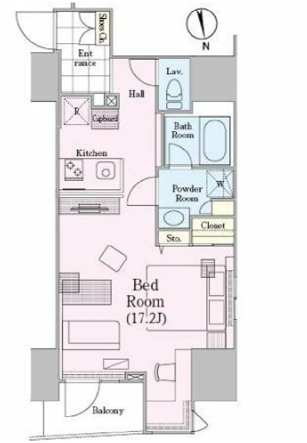 ロイジェントパークス四ツ谷　702号室　間取り