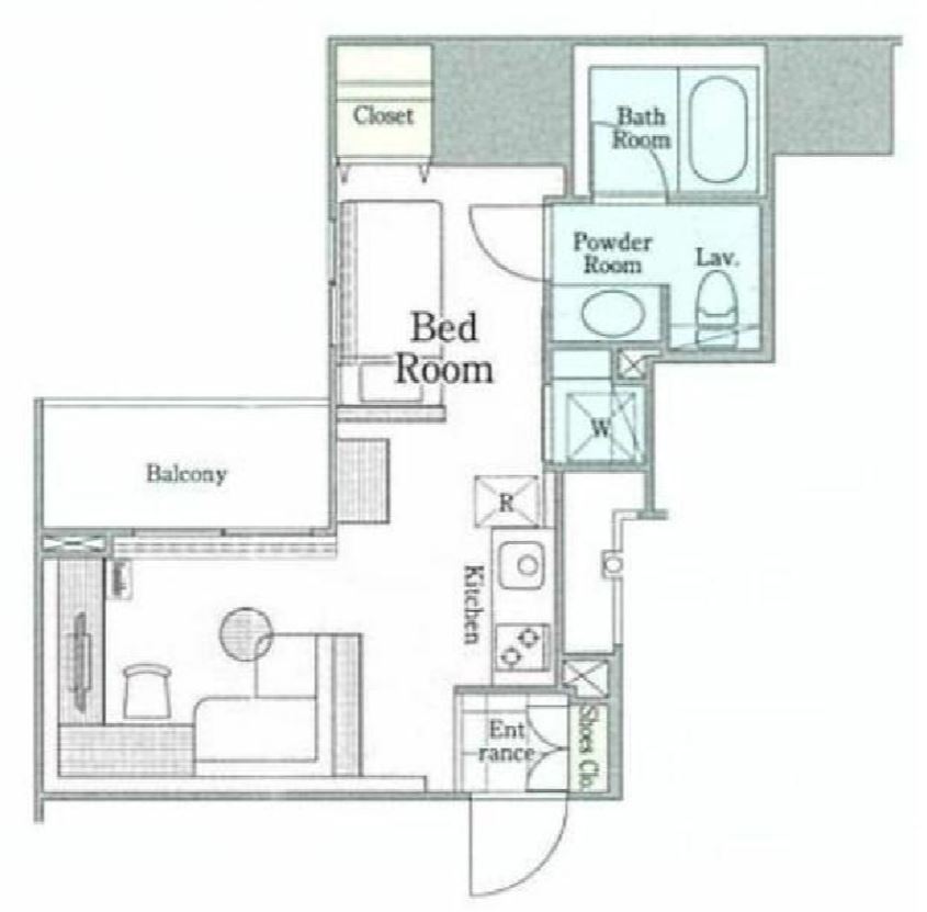 ロイジェントパークス四ツ谷　203号室　間取り