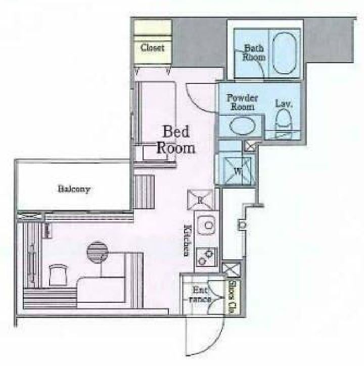 ロイジェントパークス四ツ谷　403号室　間取り