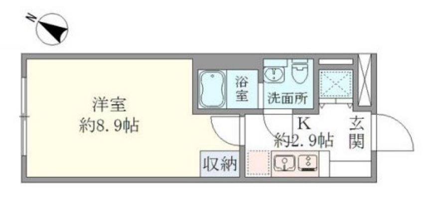 HTピア赤坂　503号室　間取り