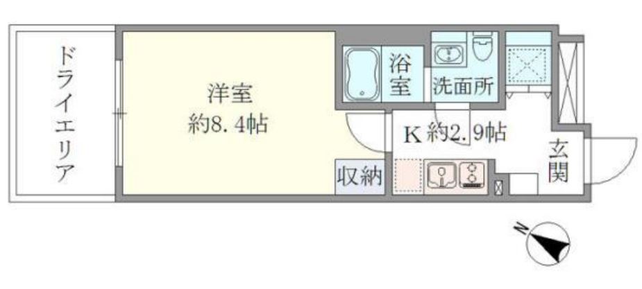HTピア赤坂　105号室　間取り