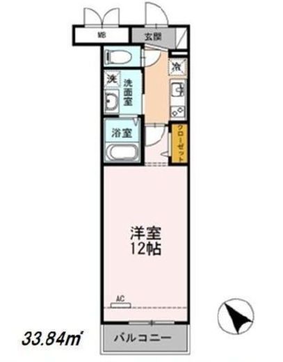 BLESS北新宿　2087号室　間取り