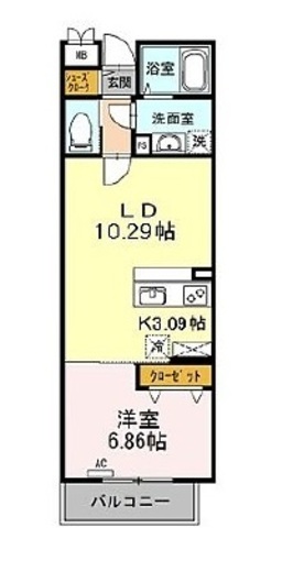 BLESS北新宿　5053号室　間取り